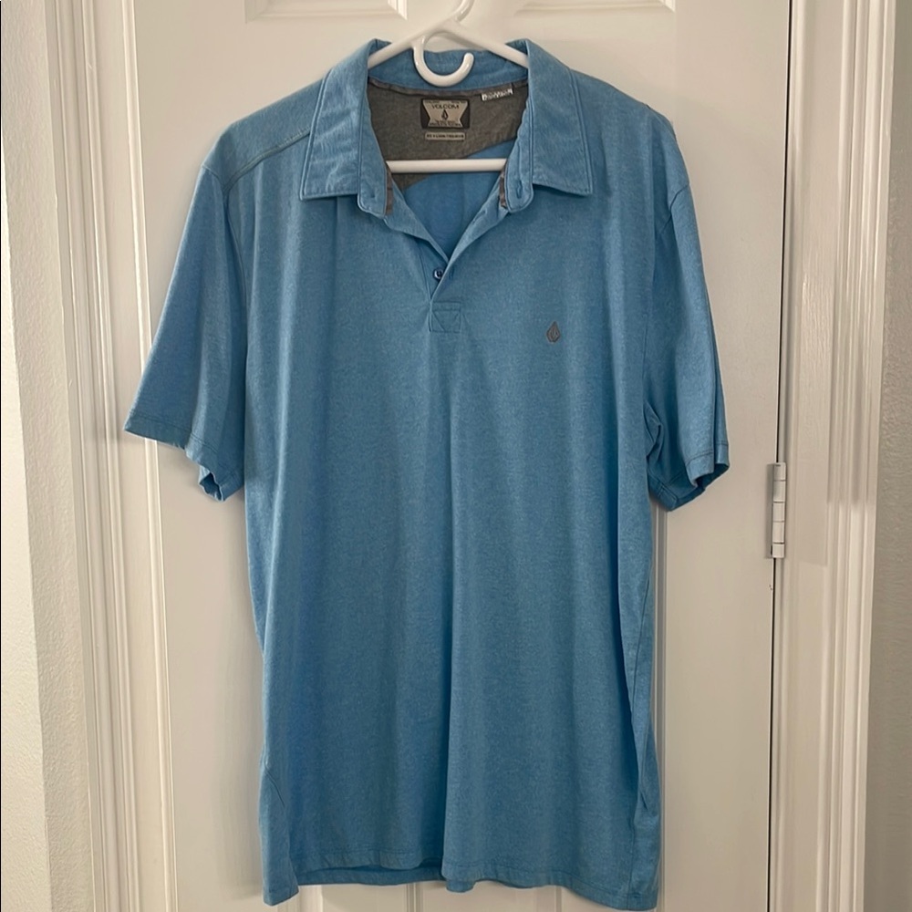 Volcom Men's Blue Polo Shirt
